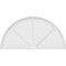 Ekena Millwork Half Round 3 Spoke Architectural Grade PVC Pediment, 76"W x 38"H x 2"P PEDPS076X380HRO03 - alternate 5